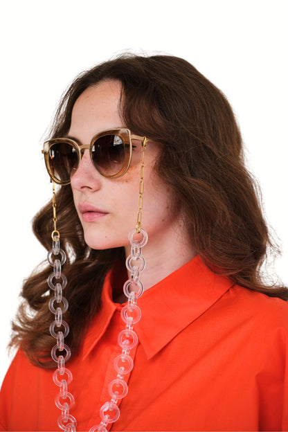 RING LIKE - GOLD CLEAR Eyewear Chain | SPECSET