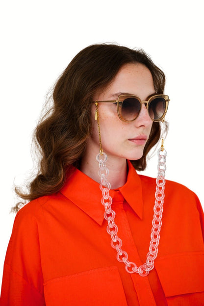 RING LIKE - GOLD CLEAR Eyewear Chain | SPECSET