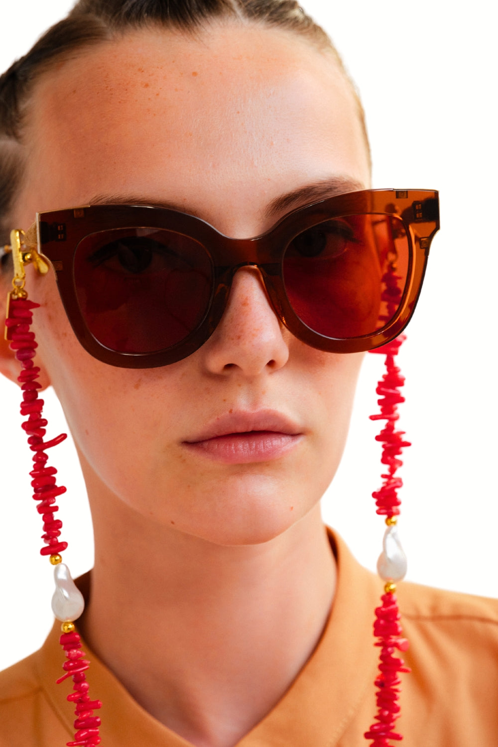 SEAGOING - RED Gemstones Eyewear Strap | SPECSET