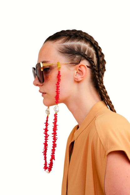 SEAGOING - RED Gemstones Eyewear Strap | SPECSET