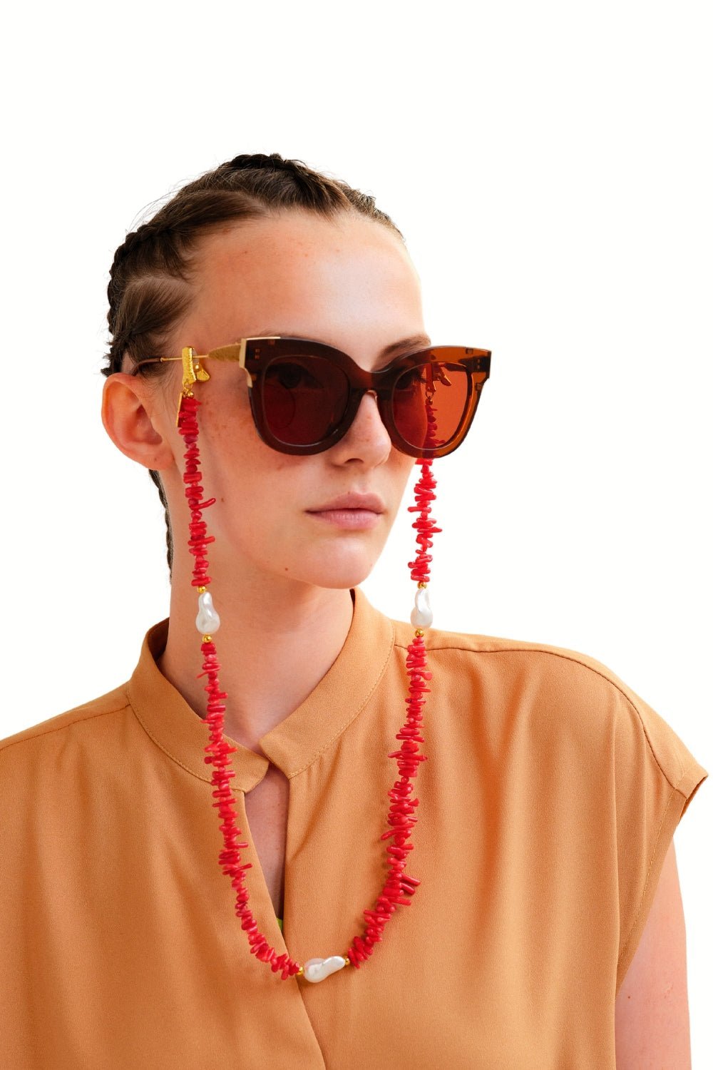 SEAGOING - RED Gemstones Eyewear Strap | SPECSET