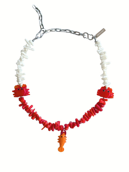 Gemstone phone strap worn as a necklace using the optional extension chain