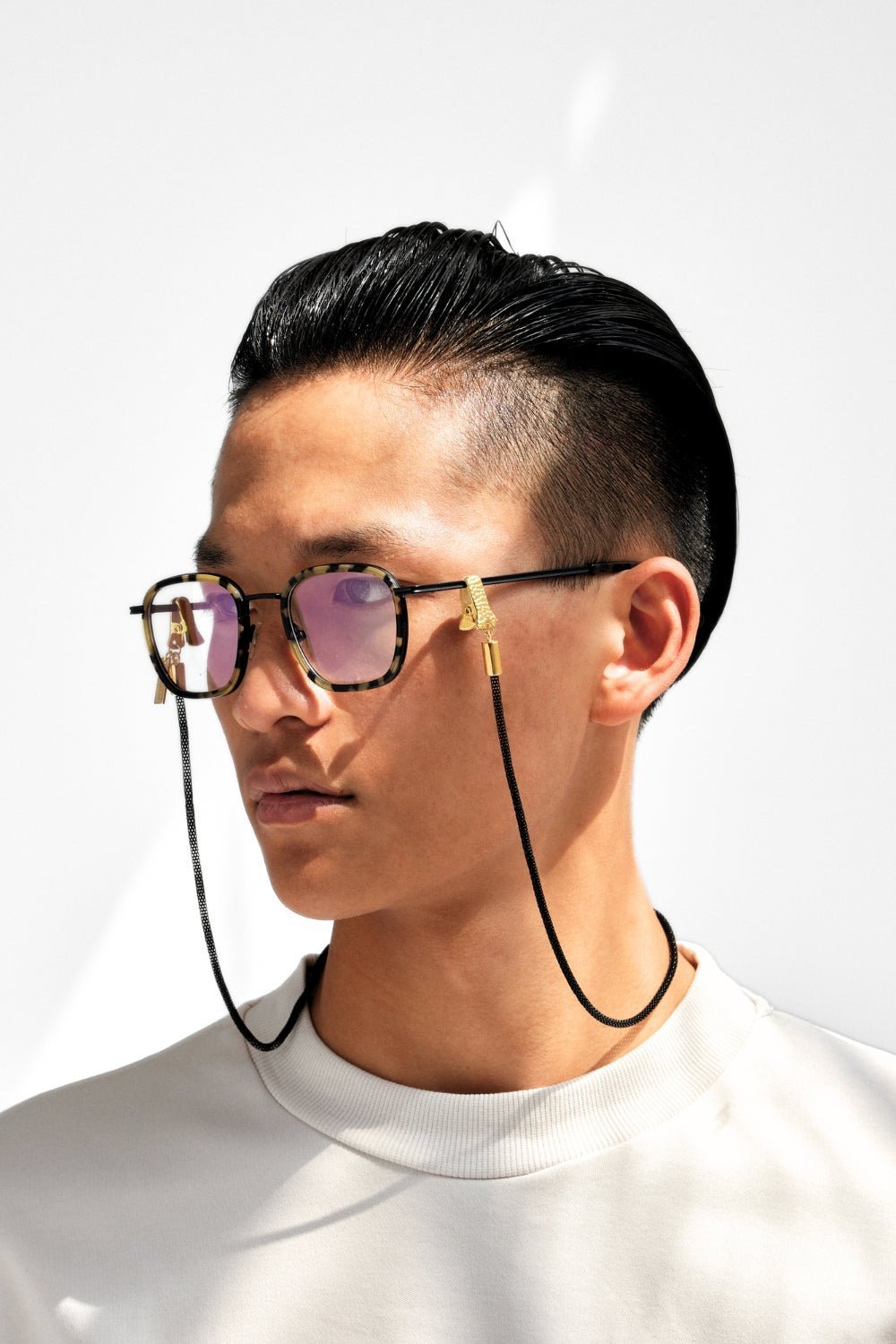 SNAKE IT - Unisex Snakeskin Eyewear Chain - Black | SPECSET