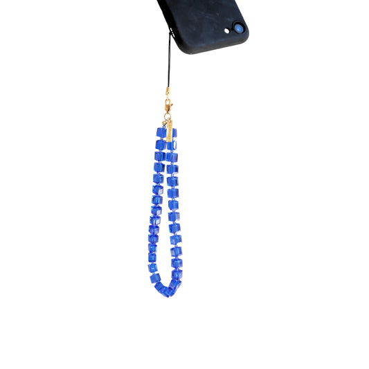 SPARKLY - BLUE Crystal Wrist Phone Strap | SPECSET