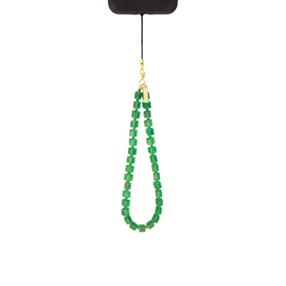 SPARKLY - GREEN Crystal Wrist Phone Strap | SPECSET