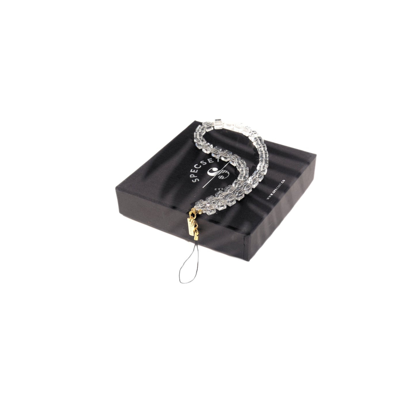 SPARKLY - CLEAR Crystal Wrist Phone Strap | SPECSET