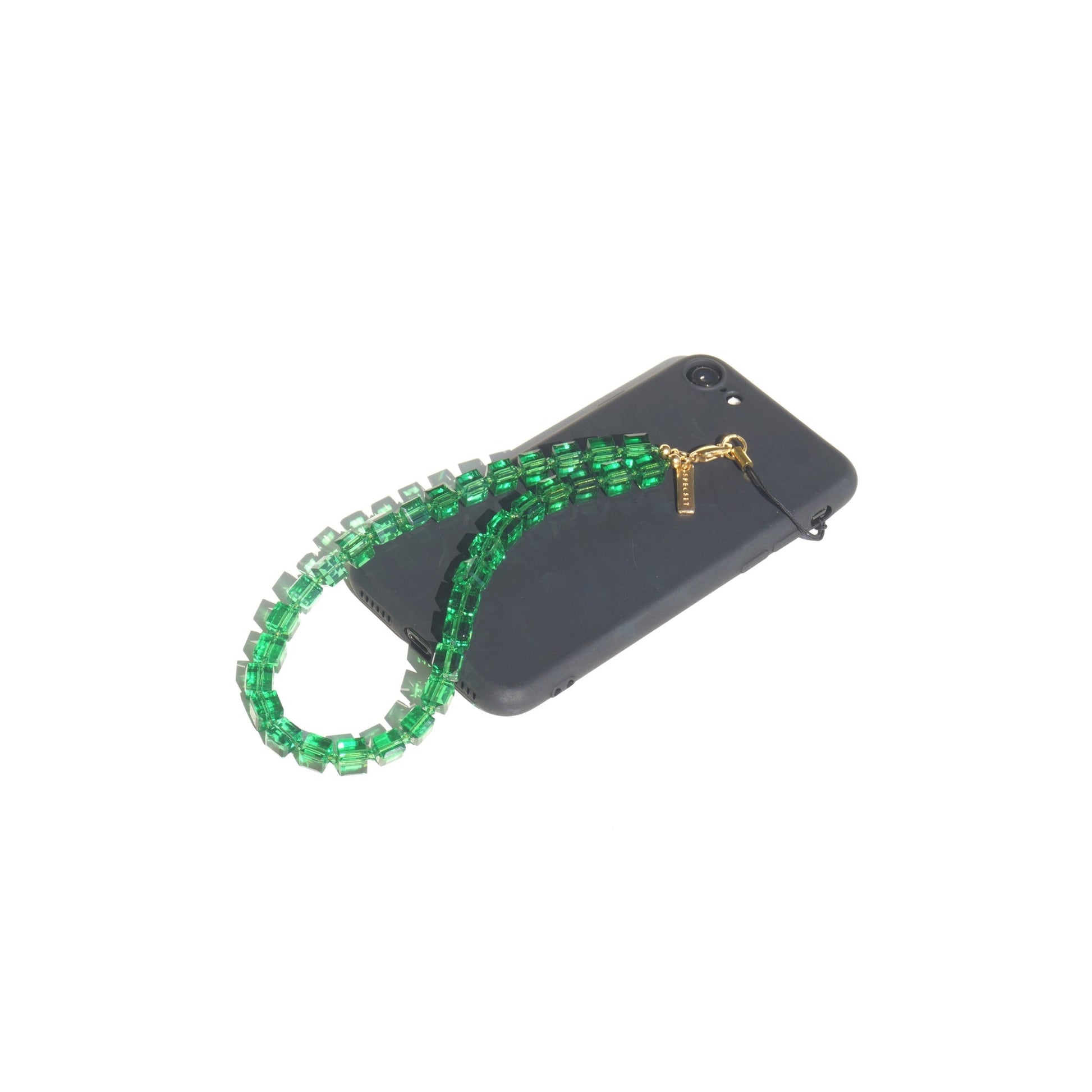 SPARKLY - GREEN Crystal Wrist Phone Strap | SPECSET