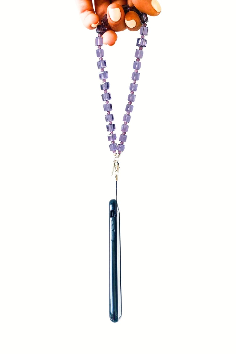SPARKLY - AMETHYST Crystal Wrist Phone Strap | SPECSET