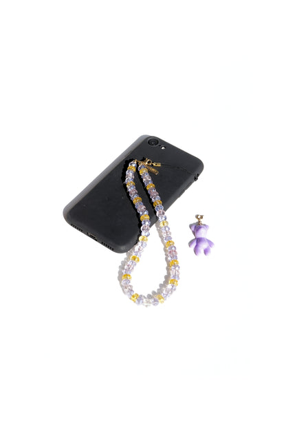 TEDDY'S GLAM - LILAC Crystal Phone Strap | SPECSET
