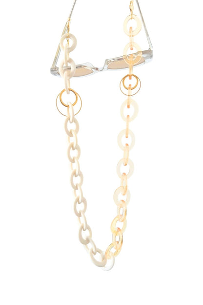TOO GOOD - GOLD and CREAM Eyewear Chain | SPECSET