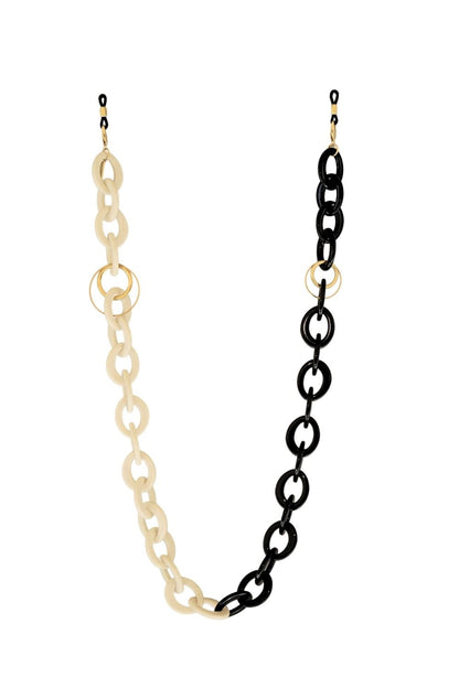 TOO GOOD - BLACK and CREAM Eyewear Chain | SPECSET