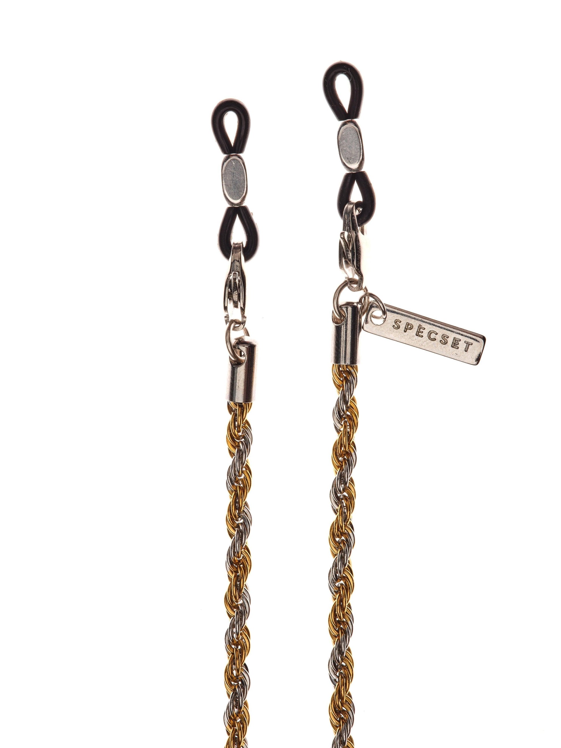 TWIST IT - SILVER GOLD Eyewear Chain - SPECSET