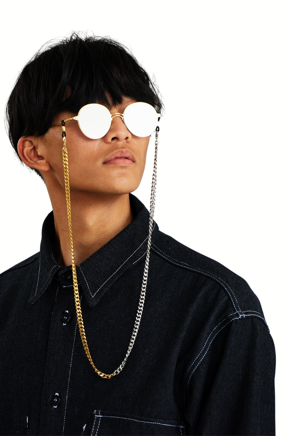 B-SIDES - Two-tone Eyewear Chain in Silver and Gold | SPECSET